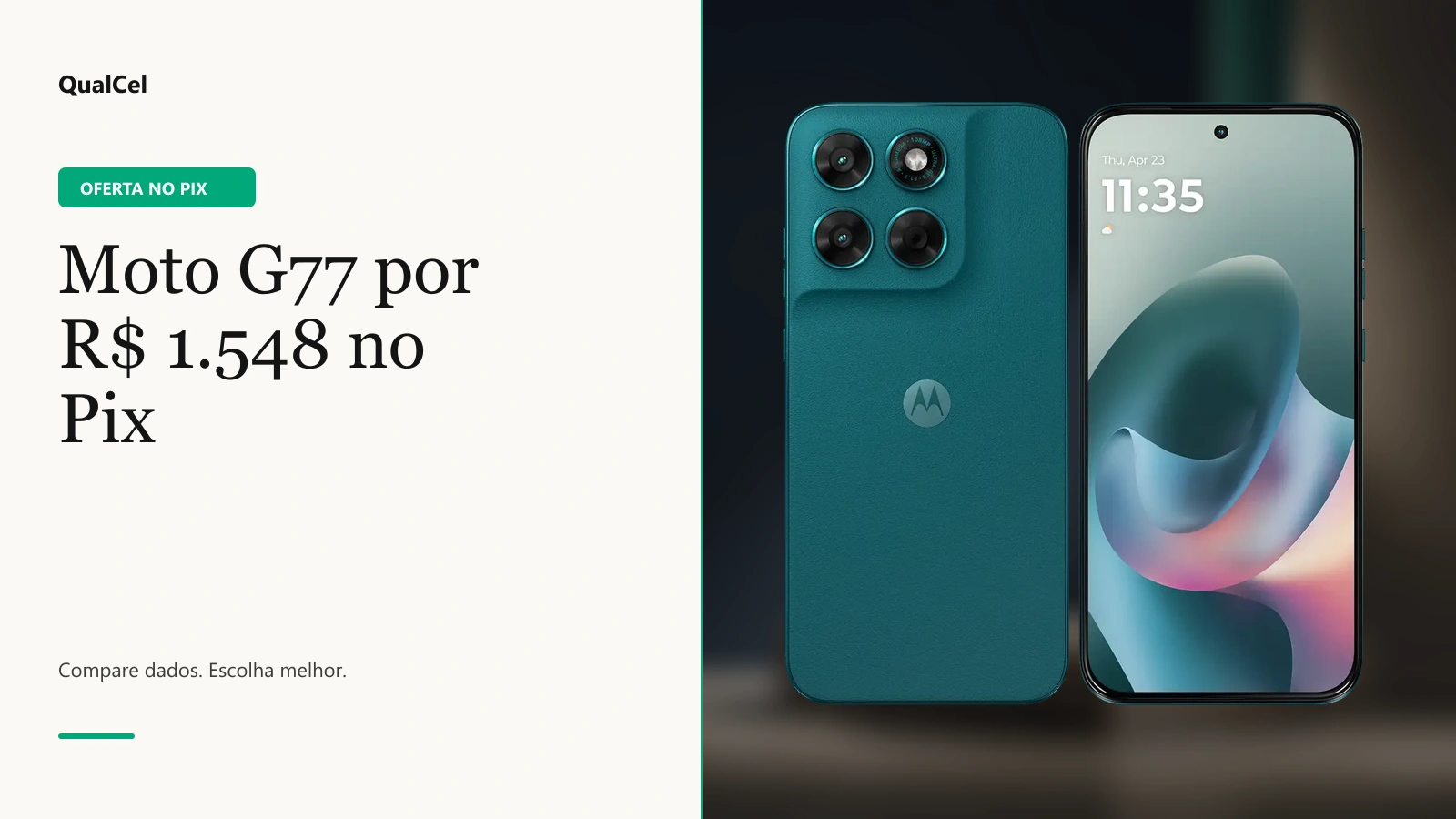 Moto G77 por R$ 1.548 no Pix: para quem a versão de 256 GB vale a pena